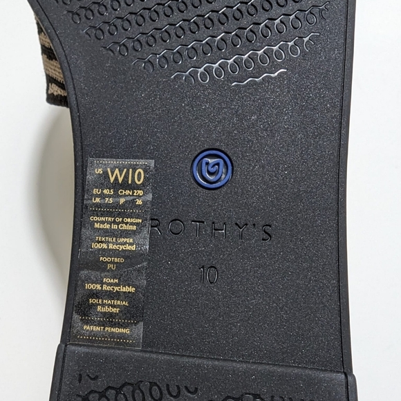 Rothy's The Slide Zebra Animal Stripes Slip On Sandals - Picture 15 of 16